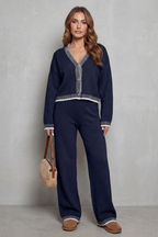 Amelia™ | Conjunto Knit Relajado con Detalles en Contraste